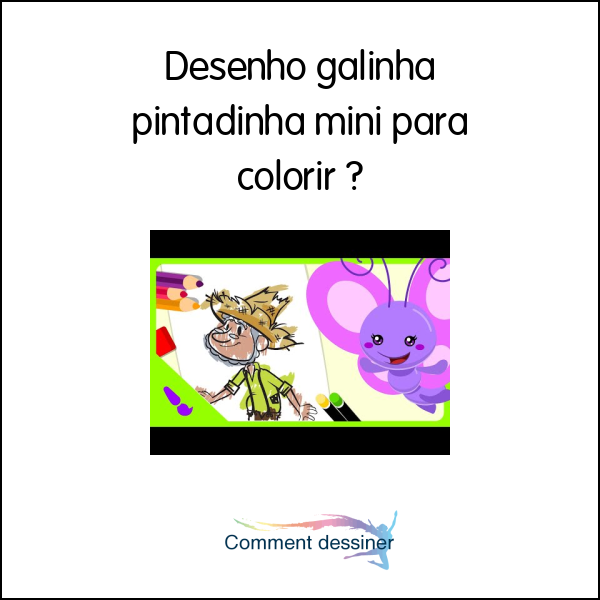 Desenho galinha pintadinha mini para colorir